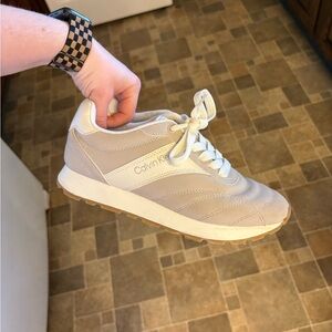 Calvin Klein Women's Cream Sneakers
